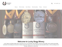 Tablet Screenshot of luckydoggwinery.com